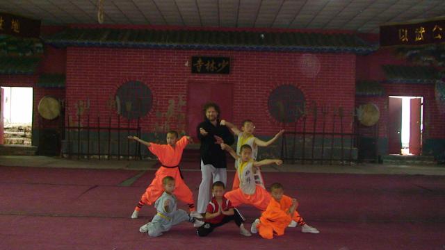 Avec les moines Shaolin.